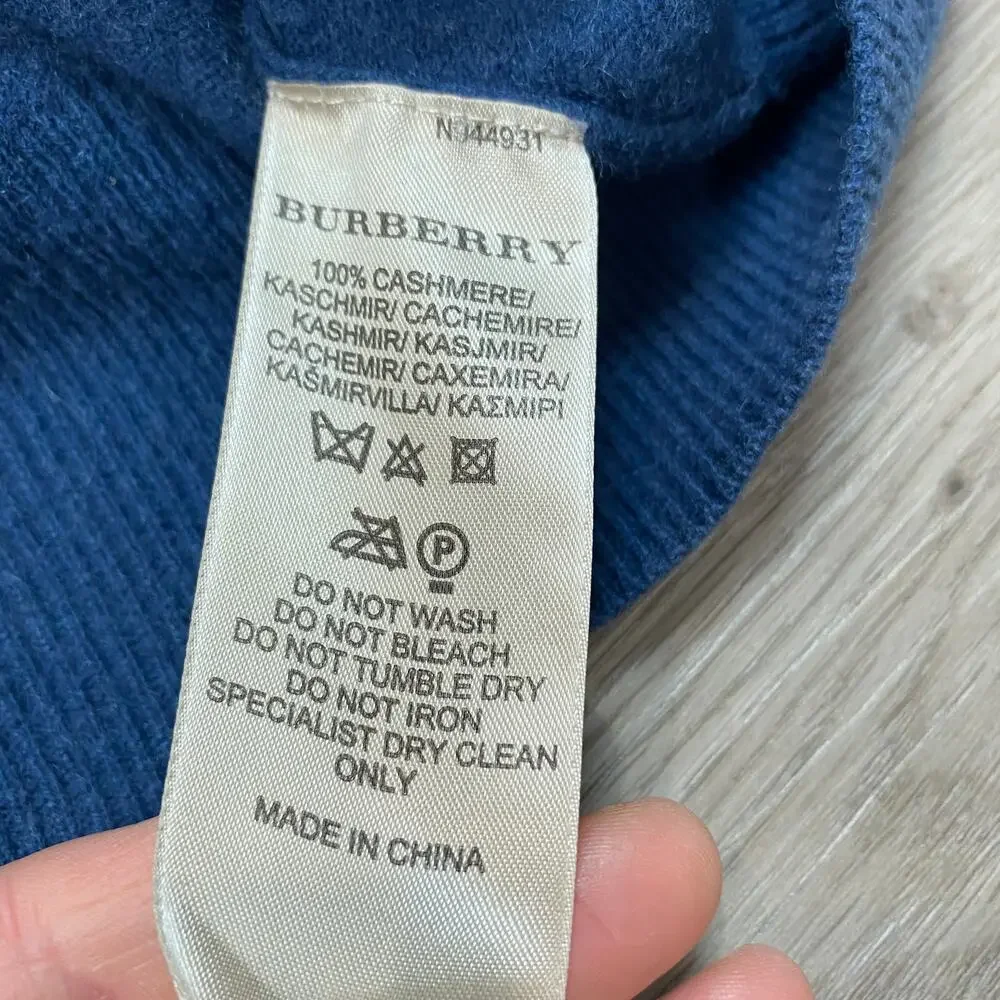 Burberry Brit‎ Cashmere Nova Check Shoulder Sweater Men's M Preppy